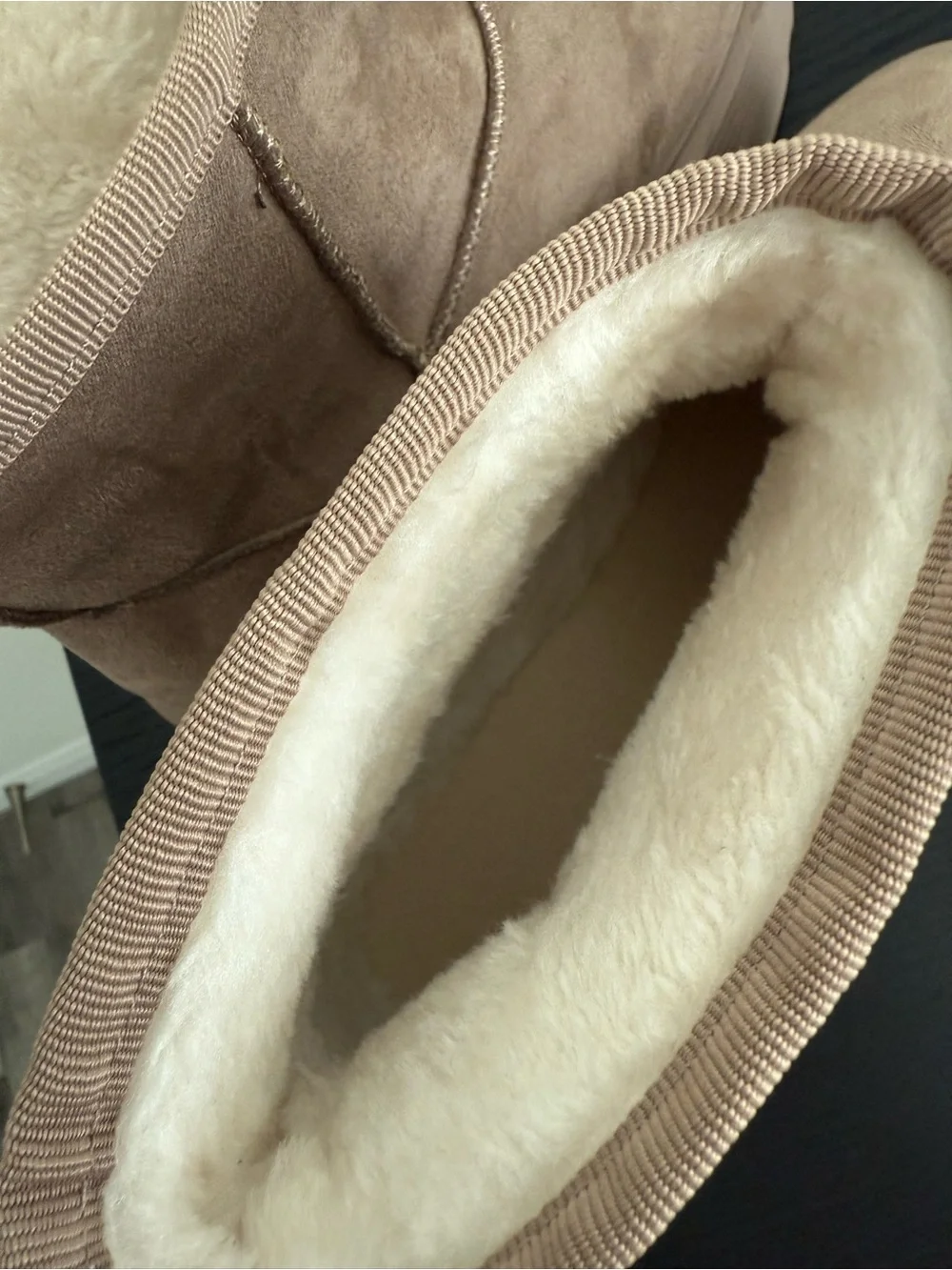 TOP Moda Chunky Platform Ankle Booties in Taupe